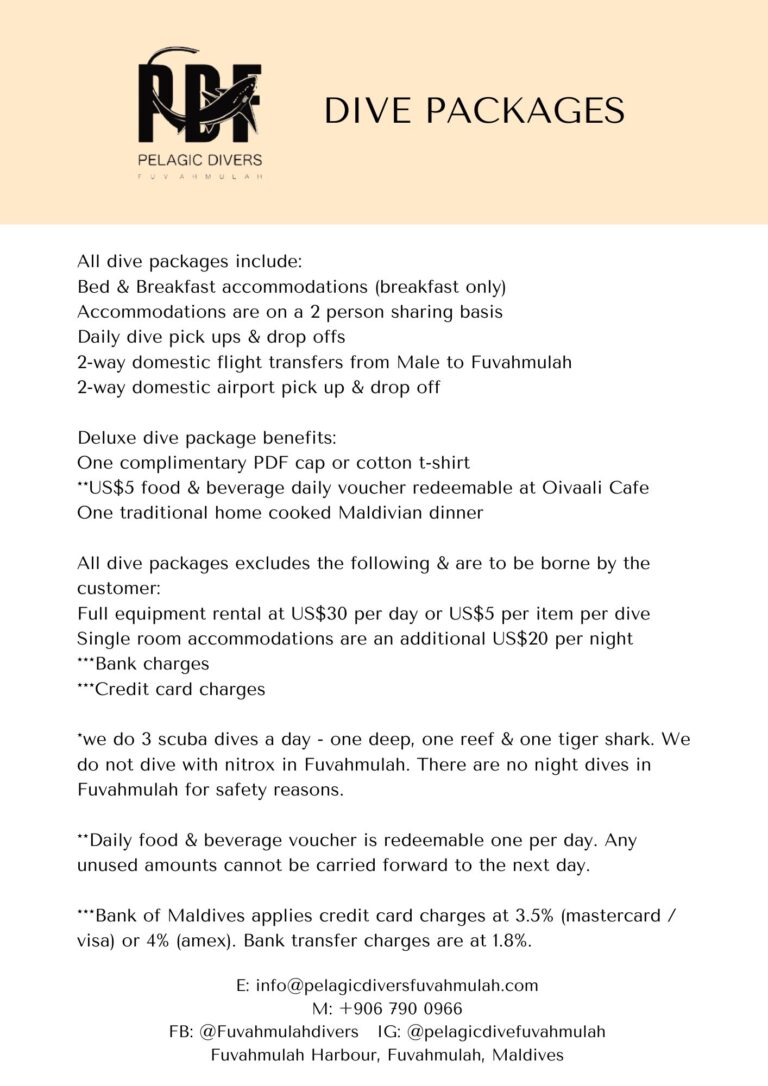 fuvahmulah dive package